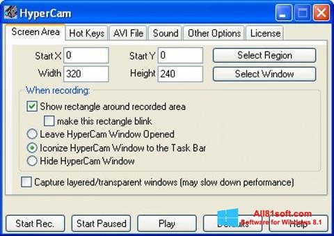 Στιγμιότυπο οθόνης HyperCam Windows 8.1