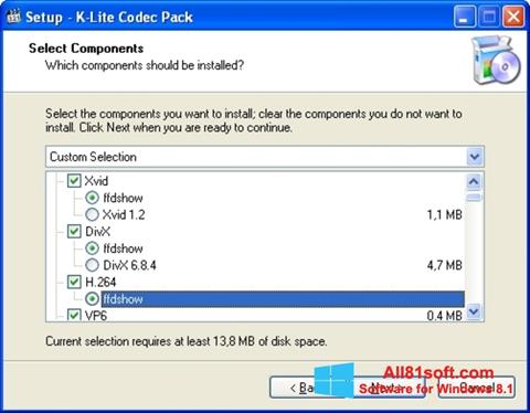 Στιγμιότυπο οθόνης K-Lite Codec Pack Windows 8.1