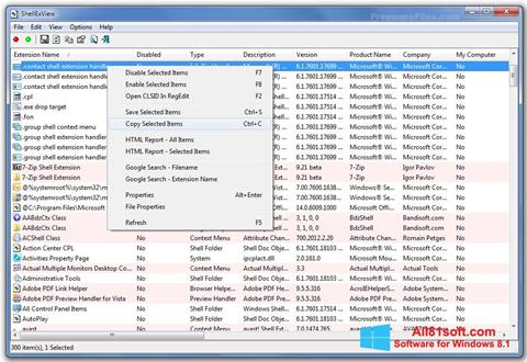 Στιγμιότυπο οθόνης ShellExView Windows 8.1