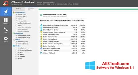 Στιγμιότυπο οθόνης CCleaner Professional Plus Windows 8.1