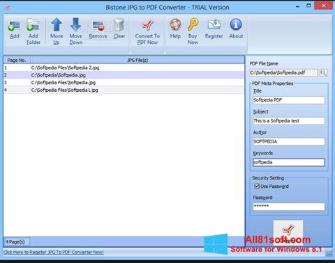 Στιγμιότυπο οθόνης Image To PDF Converter Windows 8.1