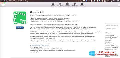 Στιγμιότυπο οθόνης Greenshot Windows 8.1