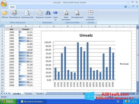 Στιγμιότυπο οθόνης Excel Viewer Windows 8.1