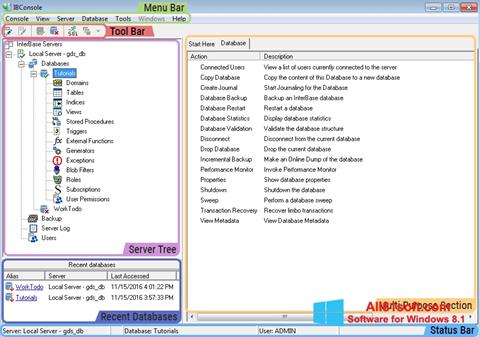 Στιγμιότυπο οθόνης InterBase Windows 8.1