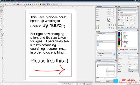 Στιγμιότυπο οθόνης Scribus Windows 8.1