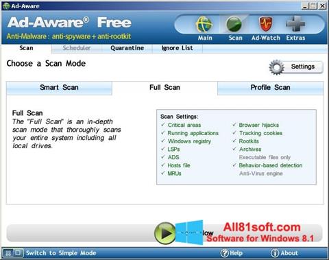 Στιγμιότυπο οθόνης Ad-Aware Free Windows 8.1