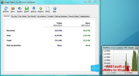 Στιγμιότυπο οθόνης NetWorx Windows 8.1