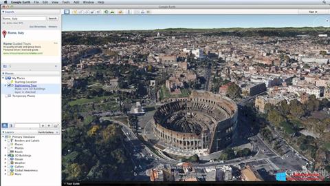 Στιγμιότυπο οθόνης Google Earth Windows 8.1