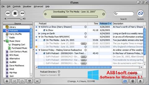 Στιγμιότυπο οθόνης iTunes Windows 8.1