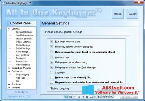 Στιγμιότυπο οθόνης Keylogger Windows 8.1