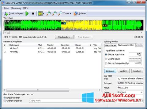 Στιγμιότυπο οθόνης MP3 Cutter Windows 8.1