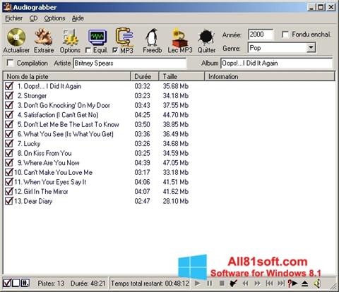 Στιγμιότυπο οθόνης Audiograbber Windows 8.1
