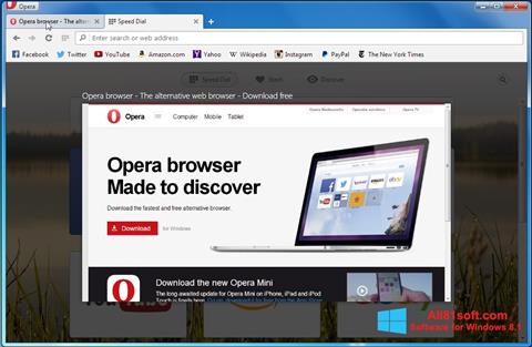 Στιγμιότυπο οθόνης Opera Developer Windows 8.1