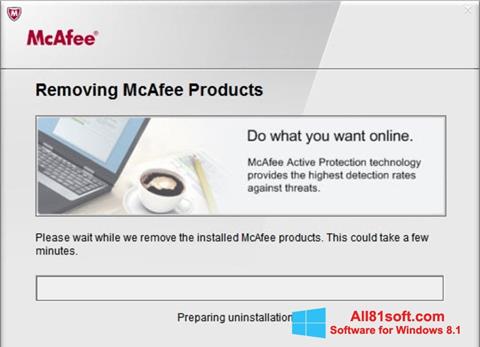 Στιγμιότυπο οθόνης McAfee Consumer Product Removal Tool Windows 8.1