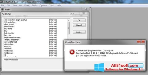 Στιγμιότυπο οθόνης VirtualDub Windows 8.1
