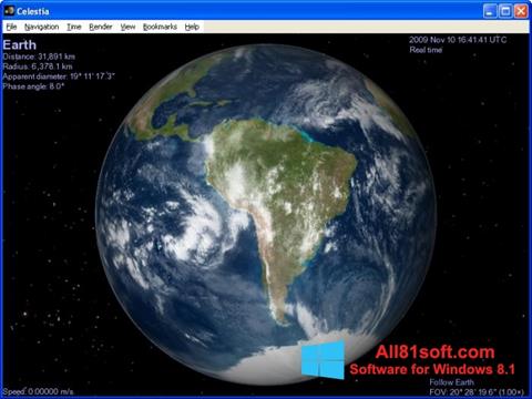 Στιγμιότυπο οθόνης Celestia Windows 8.1