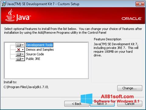 Στιγμιότυπο οθόνης Java Development Kit Windows 8.1