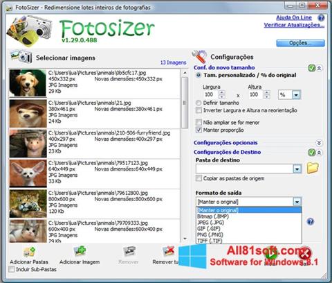 Στιγμιότυπο οθόνης Fotosizer Windows 8.1