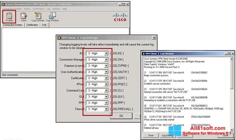 Στιγμιότυπο οθόνης Cisco VPN Client Windows 8.1