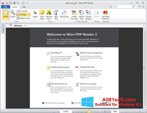 Στιγμιότυπο οθόνης Nitro PDF Reader Windows 8.1