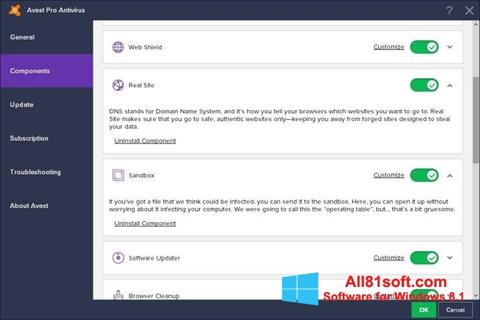 Στιγμιότυπο οθόνης Avast! Pro Antivirus Windows 8.1