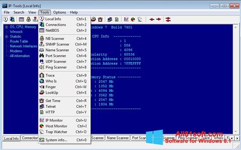 Στιγμιότυπο οθόνης IP Tools Windows 8.1