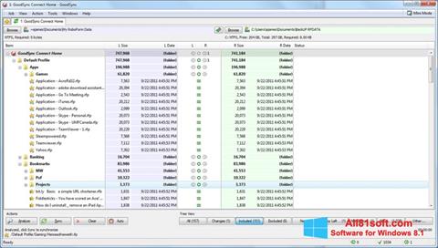 Στιγμιότυπο οθόνης GoodSync Windows 8.1