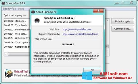 Στιγμιότυπο οθόνης SpeedyFox Windows 8.1