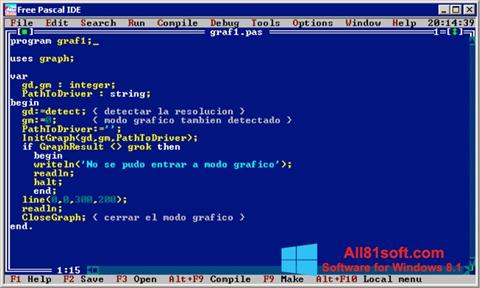 Στιγμιότυπο οθόνης Free Pascal Windows 8.1