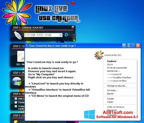 Στιγμιότυπο οθόνης LinuxLive USB Creator Windows 8.1