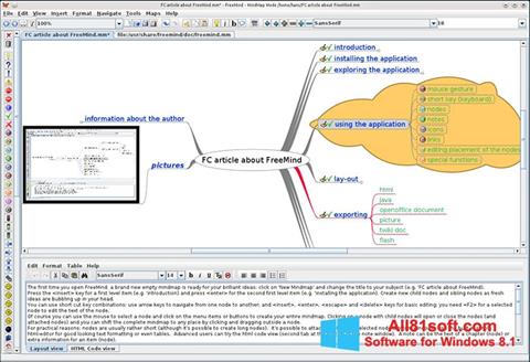 Στιγμιότυπο οθόνης FreeMind Windows 8.1