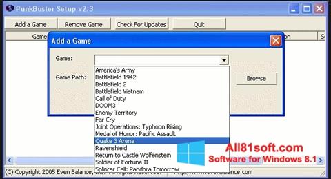 Στιγμιότυπο οθόνης PunkBuster Windows 8.1
